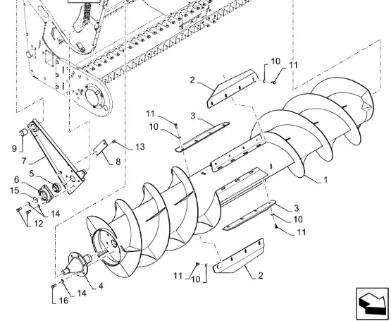 87380724 - Шнек жатки